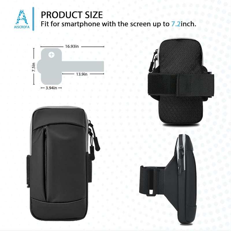 AiScrofa Phone Holder Arm Bands for Running Armband Small Crossbody Bags for Women Kids,iPhone 15 14 13 12 11 Pro Max Xs Xr X 6 7 8 Plus SE Mini Galaxy Ultra Edge S24 S23 Note - Image 2